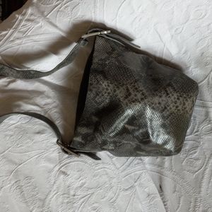 Womens ROCKPORT Leather Animal Print Purse Bag Adjust. Buckle Strap Zip Closure